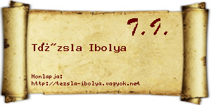 Tézsla Ibolya névjegykártya