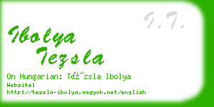 ibolya tezsla business card